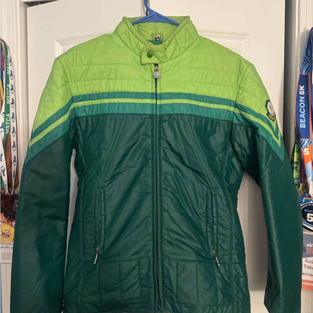 Moncler Vintage Green Ski Jacket Size Medium